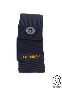 Leatherman Holster Schwarz mit gelber schrift Vorderseite